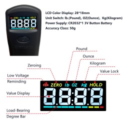 Lifetrons DIGITAL COLOR DISPLAY LUGGAGE SCALE Has tape measure feature FG-6020