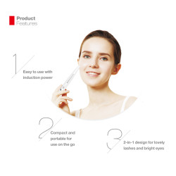 【2-in-1 Dual Effect Eyelid Enhancer】Lifetrons EE-100 Eyelash Curler | Heat Curling + Negative Ion Eye Serum Infusion