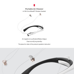 Lifetrons Portable Air Cleaner with DrumBass Wireless Headset