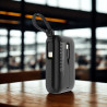 Lifetrons 10000mAh PD 22.5W Pocket Power Bank with Built-in Cables | Ultra-Slim Digital Display