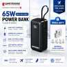 Lifetrons 20000mAh PD 65W Power Bank with Built-in Cables & Digital Display | Fast Charging