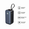 Lifetrons 20000mAh PD 65W Power Bank with Built-in Cables & Digital Display | Fast Charging