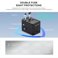 Lifetrons 45W GaN Universal Travel Adapter | Fast Charging