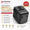 Lifetrons Universal Travel Adapter | All-in-One Plug | Multi-Port Output | Universal Charger for Phones and Cameras