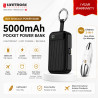 Lifetrons 5000mAh PD 22.5W Lipstick-Sized Power Bank with Built-in Cable | Ultra-Lightweight